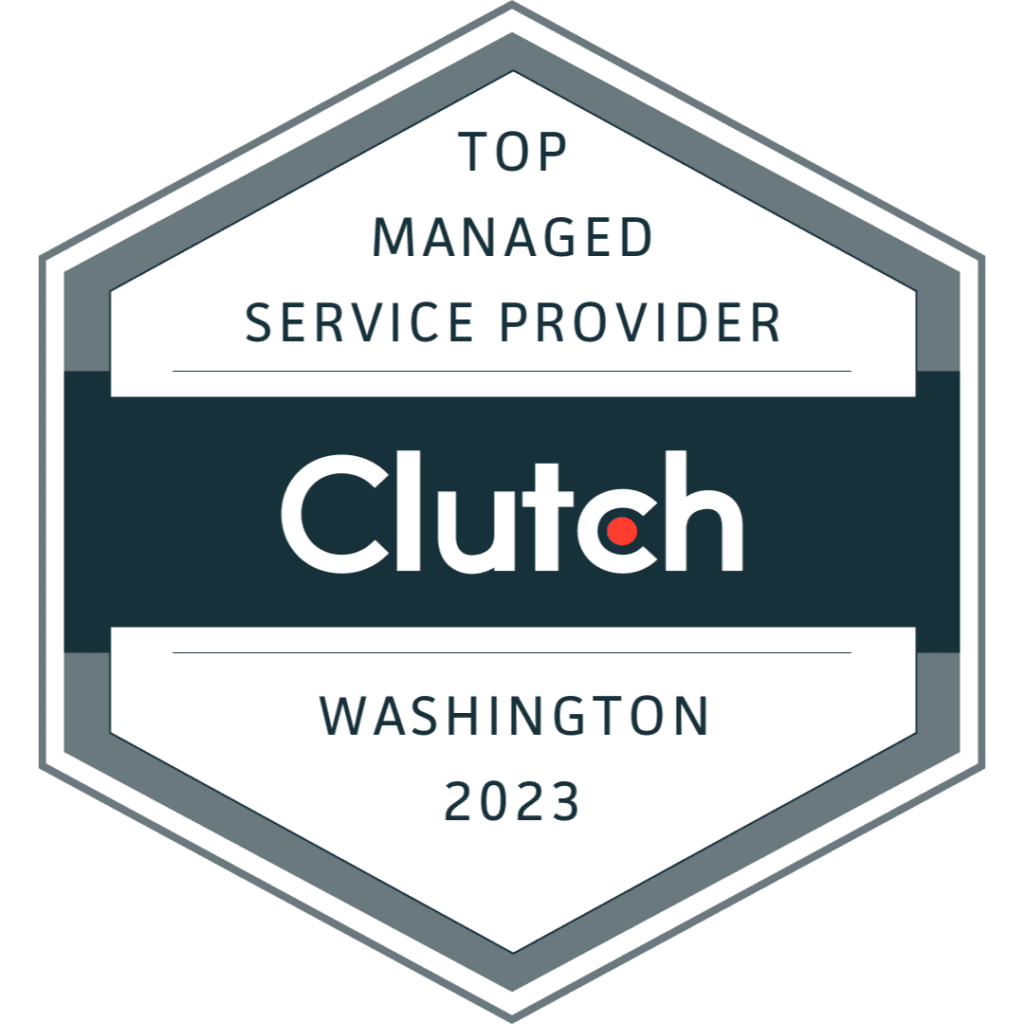 Clutch award for Top Managed Service Provider in Washington for 2023